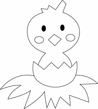 Poussin 01 - Coloriages animaux - Coloriages - 10doigts.fr