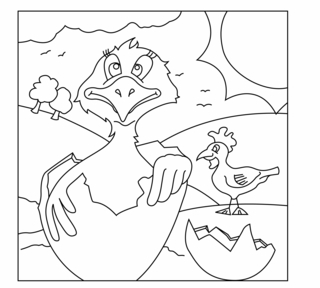 Poussin 04 - Coloriages animaux - Coloriages - 10doigts.fr