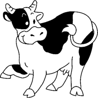Vache 02 - Coloriages animaux - Coloriages - 10doigts.fr
