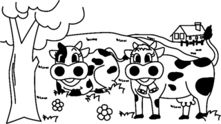 Vache 03 - Coloriages animaux - Coloriages - 10doigts.fr