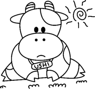 Vache 04 - Coloriages animaux - Coloriages - 10doigts.fr