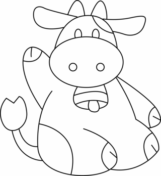Vache 06 - Coloriages animaux - Coloriages - 10doigts.fr