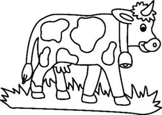 Vache 07 - Coloriages animaux - Coloriages - 10doigts.fr
