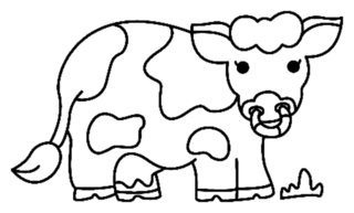 Vache 08 - Coloriages animaux - Coloriages - 10doigts.fr