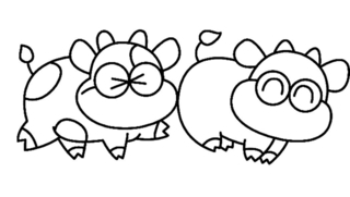 Vache 09 - Coloriages animaux - Coloriages - 10doigts.fr