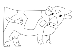 Vache 13 - Coloriages animaux - Coloriages - 10doigts.fr
