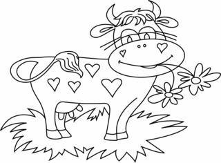 Vache 14 - Coloriages animaux - Coloriages - 10doigts.fr