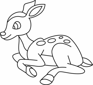 Biche 01 - Coloriages animaux - Coloriages - 10doigts.fr