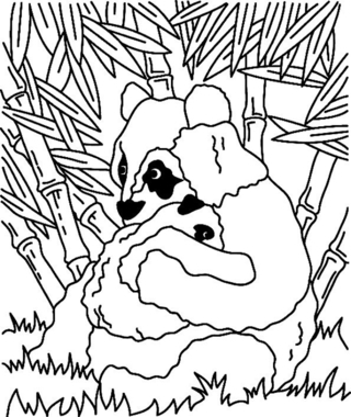 Panda 01 - Coloriages animaux - Coloriages - 10doigts.fr