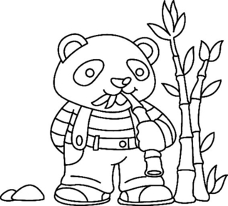 Panda 03 - Coloriages animaux - Coloriages - 10doigts.fr