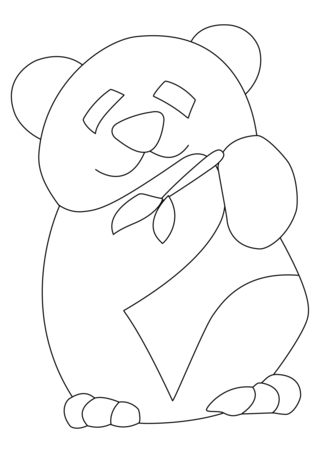 Panda 05 - Coloriages animaux - Coloriages - 10doigts.fr