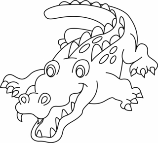 Crocodile 03 - Coloriages animaux - Coloriages - 10doigts.fr