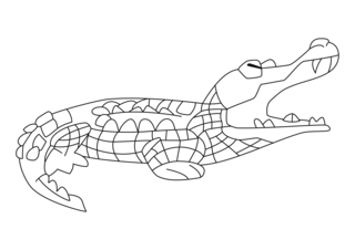 Crocodile 06 - Coloriages animaux - Coloriages - 10doigts.fr