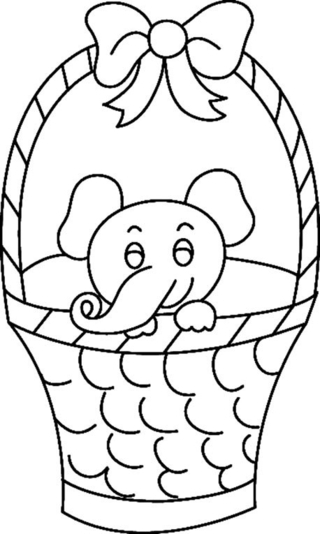 Eléphant 08 - Coloriages animaux - Coloriages - 10doigts.fr