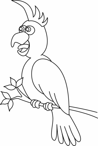 Perroquet 05 - Coloriages animaux - Coloriages - 10doigts.fr