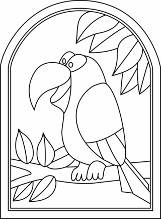 Toucan01 - Coloriages animaux - Coloriages - 10doigts.fr