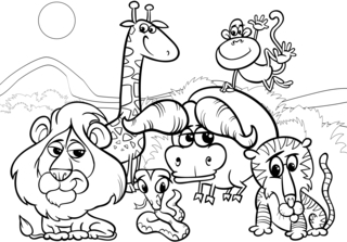 Animaux-savane2 - Coloriages animaux - Coloriages - 10doigts.fr