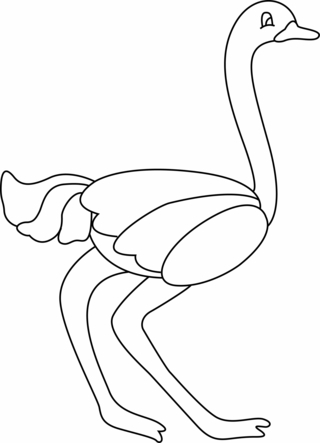 Autruche 04 - Coloriages animaux - Coloriages - 10doigts.fr