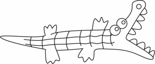 Crocodile04 - Coloriages animaux - Coloriages - 10doigts.fr
