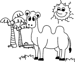 Dromadaire 01 - Coloriages animaux - Coloriages - 10doigts.fr