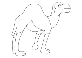 Dromadaire 02 - Coloriages animaux - Coloriages - 10doigts.fr