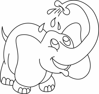 Eléphant07 - Coloriages animaux - Coloriages - 10doigts.fr