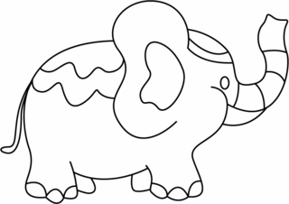Eléphant10 - Coloriages animaux - Coloriages - 10doigts.fr