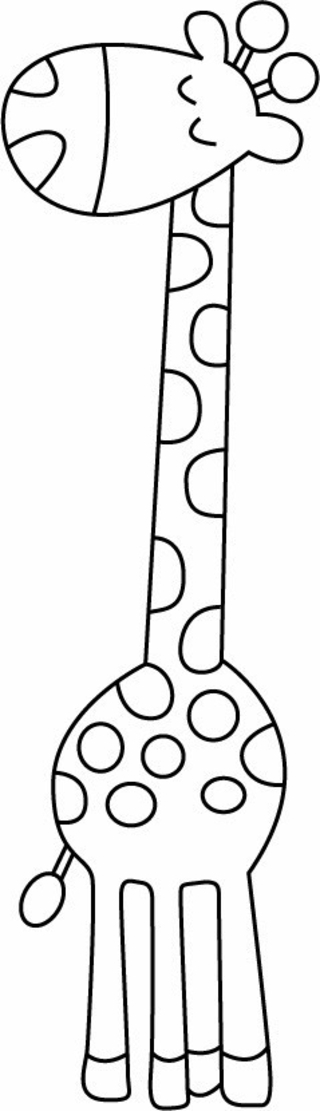 Girafe01 - Coloriages animaux - Coloriages - 10doigts.fr