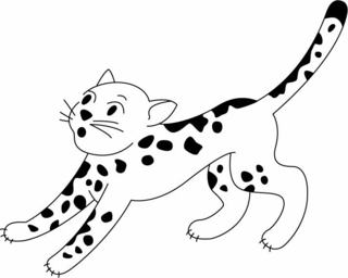 Léopard 01 - Coloriages animaux - Coloriages - 10doigts.fr