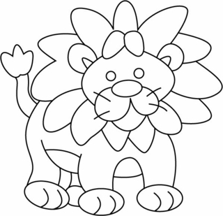 Lion 01 - Coloriages animaux - Coloriages - 10doigts.fr
