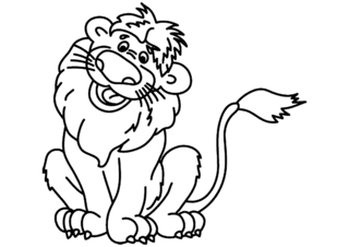 Lion 03 - Coloriages animaux - Coloriages - 10doigts.fr