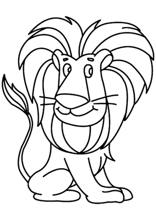 Lion 04 - Coloriages animaux - Coloriages - 10doigts.fr