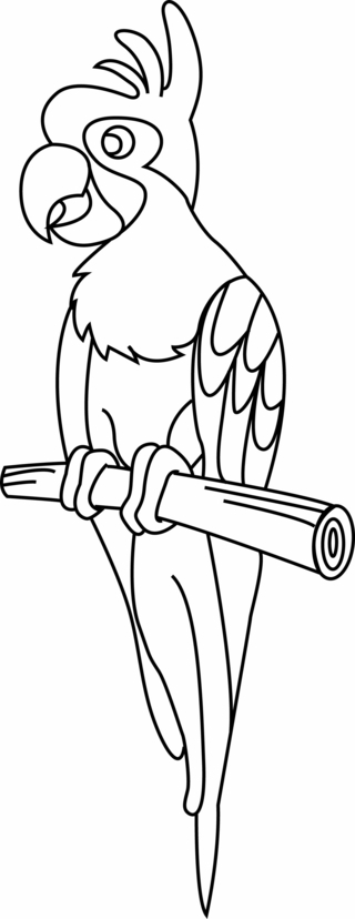 Perroquet01 - Coloriages animaux - Coloriages - 10doigts.fr