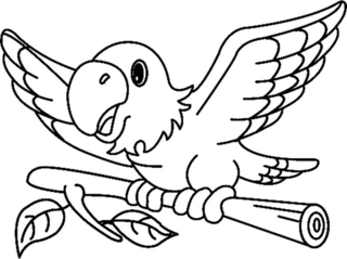 Perroquet02 - Coloriages animaux - Coloriages - 10doigts.fr