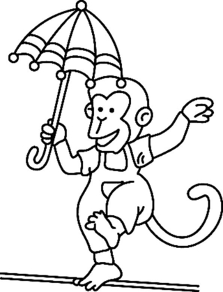 Singe 06 - Coloriages animaux - Coloriages - 10doigts.fr