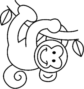 Singe 08 - Coloriages animaux - Coloriages - 10doigts.fr