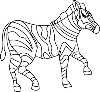 Zèbre 02 - Coloriages animaux - Coloriages - 10doigts.fr
