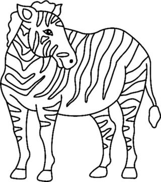 Zèbre 03 - Coloriages animaux - Coloriages - 10doigts.fr