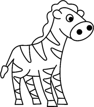 Zèbre 04 - Coloriages animaux - Coloriages - 10doigts.fr