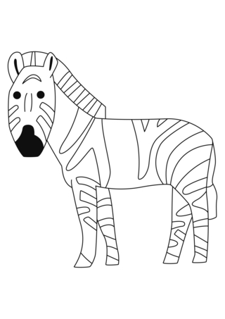Zèbre 05 - Coloriages animaux - Coloriages - 10doigts.fr