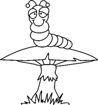 Chenille 04 - Coloriages animaux - Coloriages - 10doigts.fr