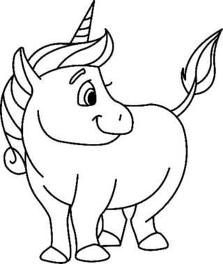 Licorne 01 - Coloriages animaux - Coloriages - 10doigts.fr
