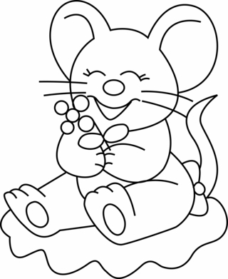 Souris 08 - Coloriages animaux - Coloriages - 10doigts.fr