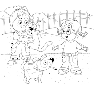 Animaux-domestique3 - Coloriages animaux - Coloriages - 10doigts.fr