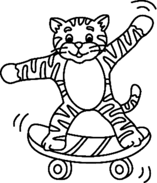 Chat 15 - Coloriages animaux - Coloriages - 10doigts.fr