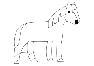 Cheval07 - Coloriages animaux - Coloriages - 10doigts.fr