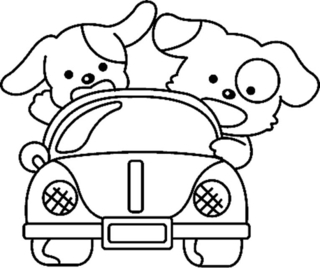 Chien 01 - Coloriages animaux - Coloriages - 10doigts.fr