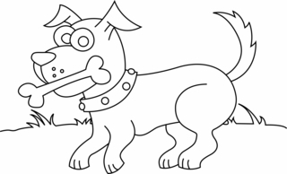 Chien 12 - Coloriages animaux - Coloriages - 10doigts.fr