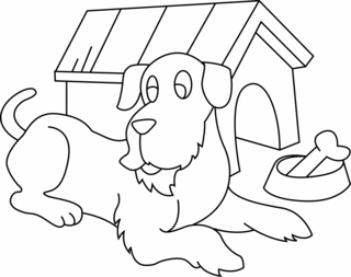 Chien 20 - Coloriages animaux - Coloriages - 10doigts.fr