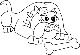 Chien 26 - Coloriages animaux - Coloriages - 10doigts.fr